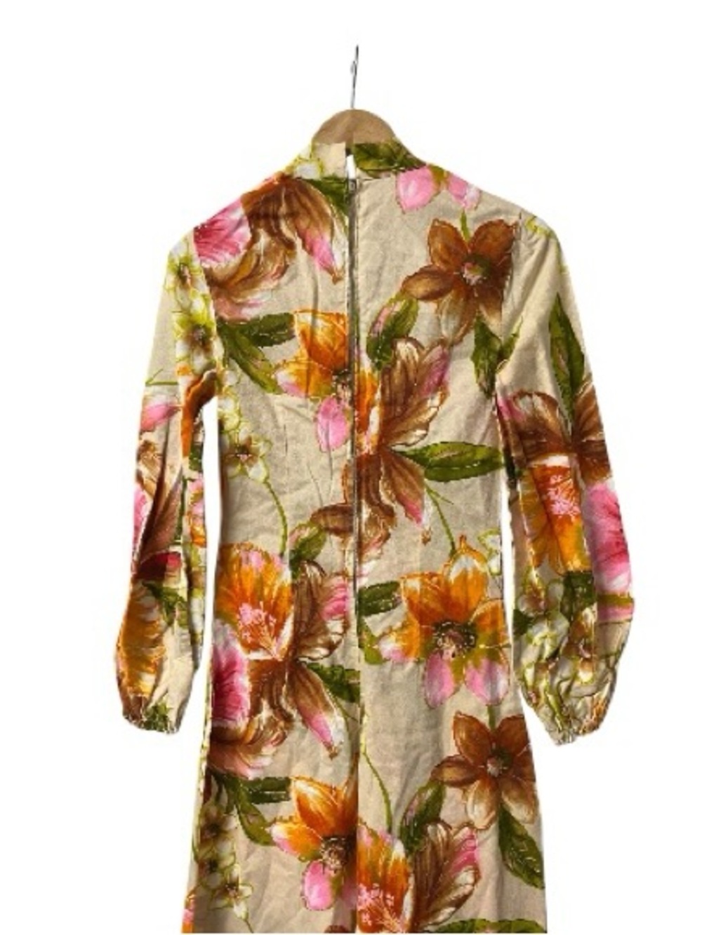 Vintage 60s 70s Hawaiian Floral Jumpsuit - Picture 5 of 5